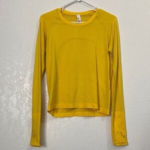 Lululemon Athletica Yellow Long Sleeve Top